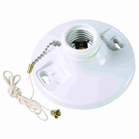 Pass & Seymour 280WH6 Medium Base Lampholder White Pull Chain 250 W 250 VAC