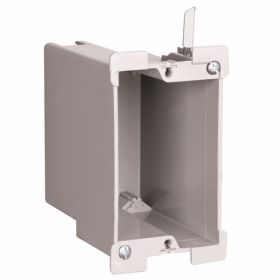 Pass & Seymour S122-W Deep Old Work Switch Outlet Box With Quick Click and Swing Bracket Thermoplastic 22 cu-in 1 Gangs 1 Outlet 3.75