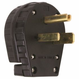 Pass & Seymour 3869 Miscellaneous Configurations - Angled Plug Black 30/50 A 250 VAC 2P 3W