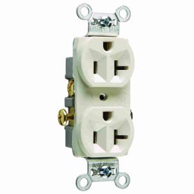 Pass & Seymour CR20LA Commercial Spec Grade Receptacle Side Wire 20A 125V Light Almond 3W