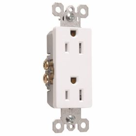 Pass & Seymour 885W Legrand 885-W Sierraplex Receptacle15Amp 125Volt Screw Terminal & Speedwire White