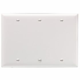 Pass & Seymour SP33W Blank Plates Box Mounted Three Gang White Thermoplastic Plate