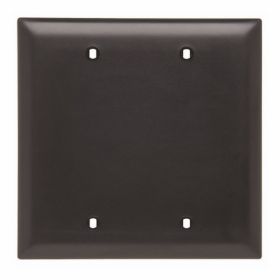 Pass & Seymour TradeMaster TP23-BK Standard Blank Wallplate, 2 Gangs, Black, 5-1/2 in, Thermoplastic