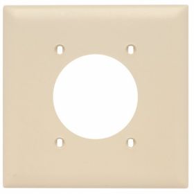 Pass & Seymour TP703I Power Outlet Receptacle Openings Two Gang Ivory Thermoplastic Plate