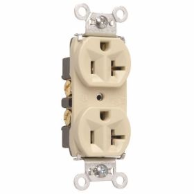 Pass & Seymour 5362I Hard Use Spec Grade Receptacle Back and Side Wire 20A 125V Ivory 20 A 125 VAC 3W