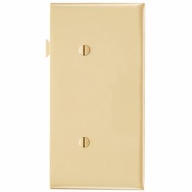 Pass & Seymour PJSE14-I Semi-Jumbo End Section Sectional Wallplate, 1 Gang, Ivory, 5 in, Thermoplastic