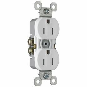 Pass & Seymour 3232TRW Trademaster 15A 125V Tamper-Resistant Duplex Receptacle White