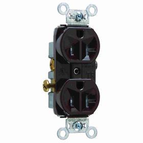 Pass & Seymour TR20 20A 125V Commercial Grade Tamper-Resistant Duplex Receptacle Brown