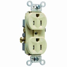 Pass & Seymour TR15I 15A 125V Commercial Grade Tamper-Resistant Duplex Receptacle Ivory