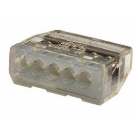 Ideal In-Sure 30-087J 5-Port Push-In Wire Connector, 20 to 12 AWG, 150/JR