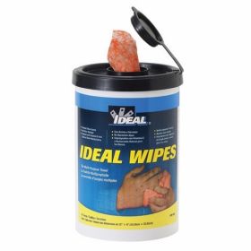 Ideal 38-500 Multi-Purpose Wipes 12 x 9 In. Light Yellow Translucent Fabric 82 Wipes per Canister