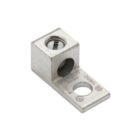 Burndy KA25U Aluminum Universal Terminal 1 Hole 14-1/0 AWG (Str) 1/4" Stud 1 Screw Al/Cu Rated Tin Plated