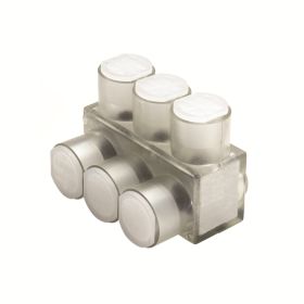 Burndy UNITAP BIBS2/03 1-Sided Entry 3 Port/Multi-Tap Connector With Mounting Holes 14 to 2/0 AWG