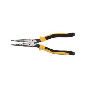 Klein J206-8C Pliers All-Purpose Needle Nose Spring Loaded Cuts Strips 8.5-Inch