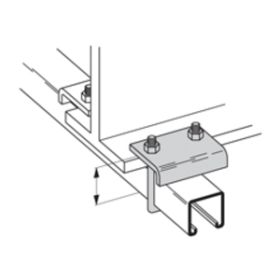 B-Line B441-22-ZN U-Bolt Beam Clamp Strut Fitting For 13/16 to 1-5/8 in High Channel