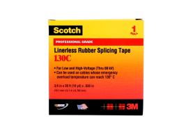 3M 054007-41718 130C Linerless Premium Grade Splicing Tape 3/4 in W x 30 ft L Black