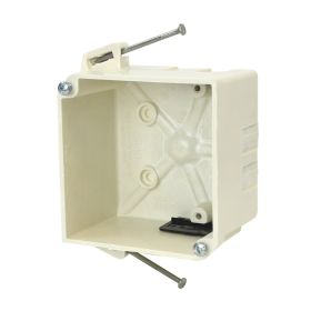 Allied 9343-NK 2-1/2 In. Deep 4-11/16 In. Square Two-Hour Fire-Rated Captive Nail-On Fiberglass Box with K-Clamp