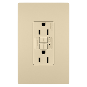 Pass & Seymour AFGF202TRI radiant Dual Function Self-Test Tamper Resistant AFCI/GFCI Receptacle, 125 VAC, 20 A, Ivory