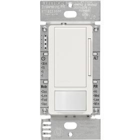 Lutron MS-Z101-WH Maestro Single-Pole or Multi-Location 0-10V Dimmer Switch with Occupancy/Vacancy PIR Sensor