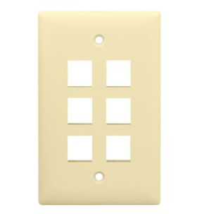 Pass & Seymour WP3406-LA Classic Keystone Wall Plate, 1 Gang, 4.69 in L x 2.94 in W, Plastic, Wall Mount