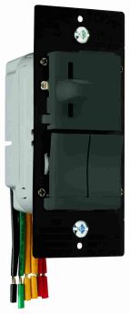 Pass & Seymour LSDS300-PBKV LS TradeMaster 3-Way Dimmer Switch, 120 VAC, 7 A, 1 Pole, ON/OFF Operation Mode, Black