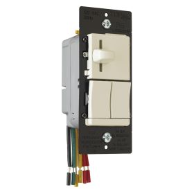 Pass & Seymour LSDS300-PLAV LS TradeMaster 3-Way Dimmer Switch, 120 VAC, 7 A, 1 Pole, ON/OFF Operation Mode, Light Almond