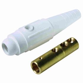 Pass & Seymour PLS182-FW 1-Pole Cam Type Female Weatherproof In-Line Connector, 600 VAC, 400 A, 6 to 2 AWG Wire, Double Set Screw Connection, NEMA 3R/4