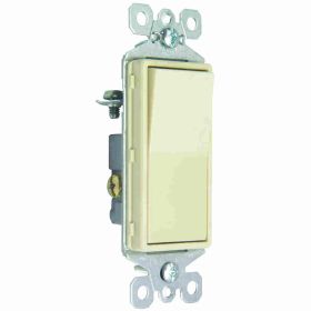 Pass & Seymour TM873-SI 3-Way Combination Self-Grounding Decorator Switch, 120/277 VAC, 15 A