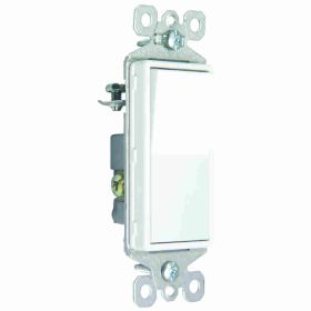 Pass & Seymour TM873-SW 3-Way Combination Self-Grounding Decorator Switch, 120/277 VAC, 15 A