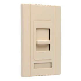 Pass & Seymour CD3-FB10277I Titan 3-Wire Electronic Narrow Dimmer Switch, 277 VAC, 10 A, 1 Pole, Slide-To-Off Operation Mode, Ivory