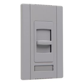 Pass & Seymour Dimmer Switch Titan 3-Wire Narrow Dimmer Switch, 120 VAC, 16 A, 1 Pole, 3-Way Mode, Gray