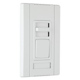 Pass & Seymour CD4FB3P-W Titan 3-Way 4-Wire Electronic Narrow Dimmer Switch, 24 VDC, 1 Pole, White