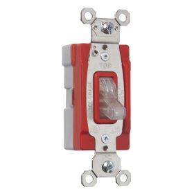 Pass & Seymour PT20AC1-CSL PlugTail Illuminated Specification Grade Toggle Switch, 120/277 VAC, 20 A, DPDT