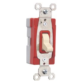 Pass & Seymour PT20AC1-ISL PlugTail Illuminated Specification Grade Toggle Switch, 120/277 VAC, 20 A, DPDT