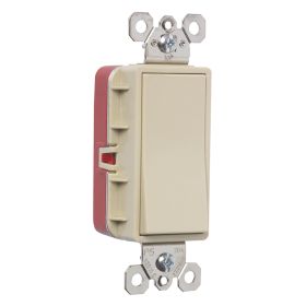 Pass & Seymour PlugTail PT2601-I Decorator Switch, 120/277 VAC, 15 A, 1 W, SP