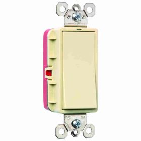 Pass & Seymour PT2626-I PlugTail 3-Way Illuminated Decorator Switch, 120 VAC, 20 A