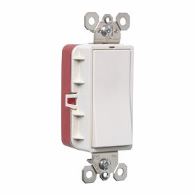 Pass & Seymour PT2626-W PlugTail 3-Way Illuminated Decorator Switch, 120 VAC, 20 A, 3 W