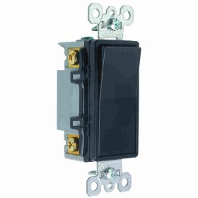 Pass & Seymour TM874-SBK radiant 4-Way Combination Self-Grounding Decorator Switch, 120/277 VAC, 15 A