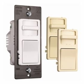 Pass & Seymour WS703-PTC 3-Way Wide Dimmer Switch, 120 VAC, 1 Pole, White