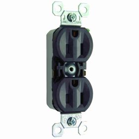 Pass & Seymour Straight Blade Receptacle 880-TR Tamper Resistant Wall Mount Straight Blade Receptacle, 125 VAC, 15 A, 2 Poles, 3 Wires, Brown