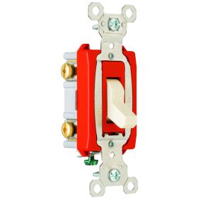 Pass & Seymour PS20AC2-LA Heavy Duty Toggle Switch, 120/277 VAC, 20 A, 1/2 hp, 2 W