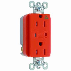 Pass & Seymour TRIG5262-OSP Isolated Ground Specification Grade Tamper Resistant Surge Protective Duplex Receptacle With LED Monitor, 125 VAC, 15 A, 60 Hz