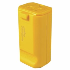 Pass & Seymour PS5969-Y Max Grip Max Grip Straight Blade Connector, 125 VAC, 15 A, 2 Poles, 3 Wires, Yellow