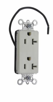 Pass & Seymour PT26352CDLA PlugTail Heavy Duty Spec Grade Plug Load Controllable Receptacle 20A 125V Light Almond