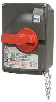 Pass & Seymour PS30SSAX3 Non-Fusible Safety Switch With (3) Auxiliary Contacts, 600 VAC, 30 A