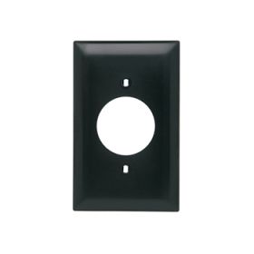 Pass & Seymour TP720BK TradeMaster 1-Gang Nylon Wall Plate 1.5938-in Power Outlet Receptacle Opening 2 Mtg Holes Black