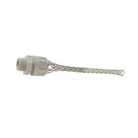 Pass & Seymour CGN50187M Strain Relief Cord Grip With Stainless Steel Mesh, 1/2 in Trade, 0.187 to 0.25 in Dia Cable Openings, Nylon