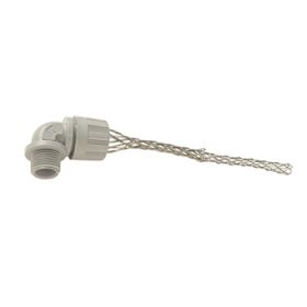 Pass & Seymour CGN5090187M Strain Relief Cord Grip With Stainless Steel Mesh, 1/2 in Trade, 0.187 to 0.25 in Dia Cable Openings, Nylon