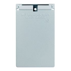 Pass & Seymour CA26-BRV Decorator Heavy Duty Weatherproof Cover With (1) Self Closing Lid, 4.6 in L x 2.81 in W, Die Cast Zinc