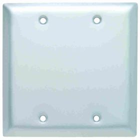 Pass & Seymour SA23 Standard Blank Wallplate, 2 Gangs, Silver, 5 in, Thermoplastic